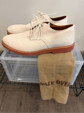WALK-OVER Cream Nubuck Oxford Bucks with Clay Soles
